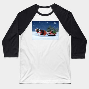 Guinea Pig Pulling Sleigh Baseball T-Shirt